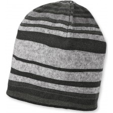 Плетена шапка с подплата Sterntaler - 57 cm, 8+ години, сиво-черна -1