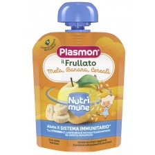 Плодова закуска Plasmon - Нутримюн, ябълка, банан и мюсли, 85 g -1