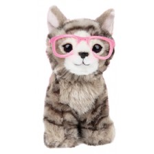 Плюшена играчка Studio Pets - Британско коте с очила, Пейдж