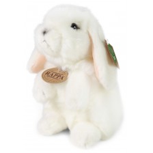Плюшена играчка Rappa Еко приятели - Бяло зайче, 18 cm