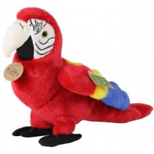 Плюшена играчка Rappa Еко приятели - Папагал червена Ара, 24 cm