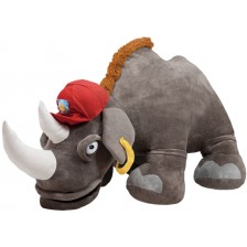 Плюшена играчка Амек Тойс - Носорог с шапка, 65 cm