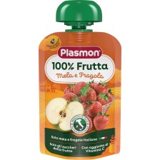 Плодова закуска Plasmon - Ябълка с ягода, 100 g -1