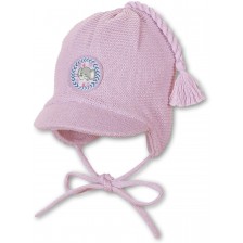 Плетена зимна шапка Sterntaler - За момичета, 47 cm, 9-12 месеца -1