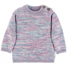 Плетен пуловер Sterntaler - От органичен памук, 86 cm, 18-24 месеца -1