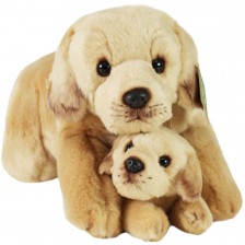 Плюшена играчка Rappa Еко приятели - Куче лабрадор с бебе 