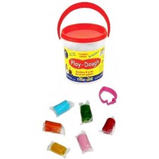 Пластилин в кофичка PlayToys, 6 цвята