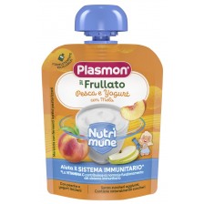Плодова закуска Plasmon - Нутримюн, праскова и йогурт, 85 g -1