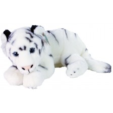 Плюшена играчка Rappa Еко приятели - Бял тигър, лежащ, 36 cm -1