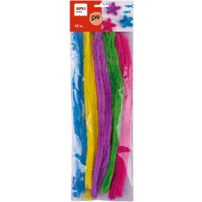 Плюшени шнурчета Apli Kids - Ярки цветове, 15 броя