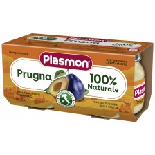 Плодово пюре Plasmon - Със слива, 6м+, 2 х 80 g -1