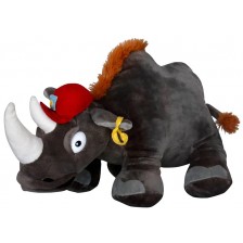 Плюшена играчка Амек Тойс - Носорог с шапка, 30 cm -1