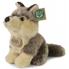 Плюшена играчка Rappa Еко приятели - Вълк, седящ, 18 cm