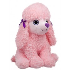 Плюшена играчка Амек Тойс - Пудел с големи очи, розов, 45 сm