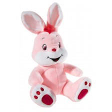 Плюшена играчка Heunec - Зайче, розово, 23 cm -1