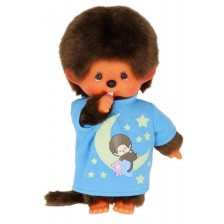 Плюшена играчка Monchhichi - Маймунка със светеща  в тъмното блузка, 20 cm -1