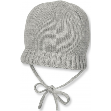 Плетена шапка с поларена подплата Sterntaler - 49 cm, 12-18 месеца, сива -1