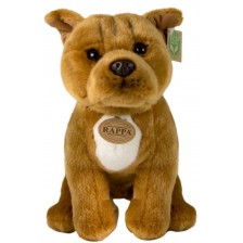Плюшена играчка Rappa Еко приятели - Куче Старфордширски бултериер, кафяв, 30 cm -1