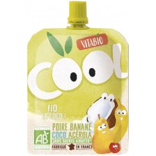 Плодов мус Vitabio - Кокосово мляко, круша, банан и ацерола, 85 g
