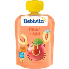 Плодова закуска Bebivita - Праскова и ябълка, 90 g -1