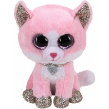 Плюшена играчка TY Toys - Коте Fiona, розово, 15 cm -1