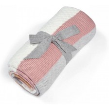 Плетено одеяло Mamas & Papas, 70 х 90 cm, Multi Stripe Pink