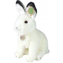 Плюшена играчка Rappa Еко приятели - Бял заек, седящ, 30 cm -1