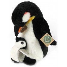 Плюшена играчка Rappa Еко приятели -  Пингвин с бебе, 22 cm -1