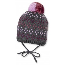 Плетена зимна шапка за момичета Sterntaler - 49 cm, 12-18 месеца -1