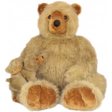 Плюшена играчка Амек Тойс - Голяма мечка с бебе мече, 100 cm -1