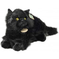 Плюшена играчка Rappa Еко приятели - Бомбайска котка, лежаща, 30 cm