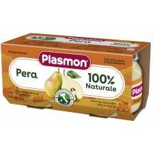 Плодово пюре Plasmon - С круша, 6м+, 2 х 80 g -1