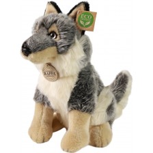 Плюшена играчка Rappa Еко приятели - Вълк, седящ, 28 cm