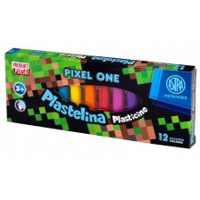 Пластилин Astra - Pixel One, 12 цвята -1