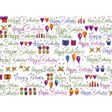 Подаръчна хартия Susy Card - Цветен рожден ден, 70 x 200 cm -1