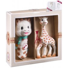 Подаръчен комплект Sophie la Girafe - Жирафчето Софи и плюшена дрънкалка -1