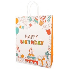 Подаръчна торбичка - Happy Birthday, XL -1