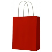 Подаръчна торба S. Cool - крафт, червена, М -1