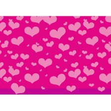 Подаръчна хартия Susy Card - Розови сърца, 70 x 200 cm -1