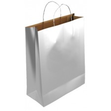 Подаръчна торбичка IPA - Крафт, сребриста, L