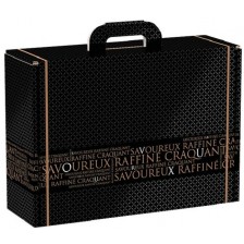 Подаръчна кутия Giftpack Savoureux - 34.2 x 25 x 11.5 cm, черно и златно -1