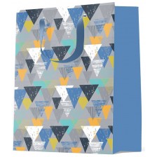 Подаръчна торба S. Cool - цветни триъгълници, М -1