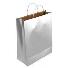 Подаръчна торбичка IPA - Крафт, сребриста, M -1