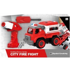 Пожарна кола за сглобяване с винтоверт Force Link