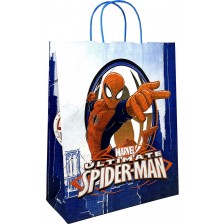 Подаръчна торбичка S. Cool - Ultimate Spider-Man, бяла и синя, XL -1