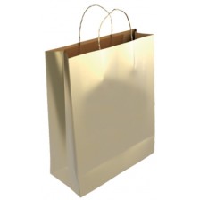 Подаръчна торбичка IPA - Крафт, златиста, L -1
