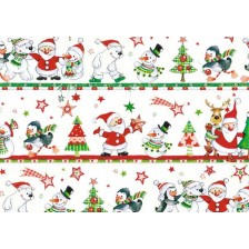 Подаръчна хартия Susy Card - Дядо Коледа и приятели, 70 х 200 cm