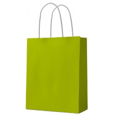 Подаръчна торба S. Cool - крафт, зелена, L, 12 броя