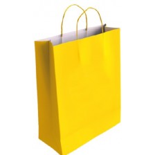 Подаръчна торбичка IPA - Крафт, жълта, L -1
