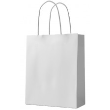 Подаръчна торба S. Cool - крафт, бяла, L -1